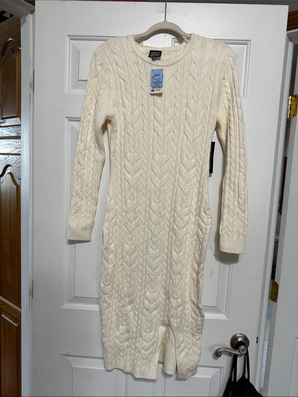 NWT Derek Hart cable knit sweater dress